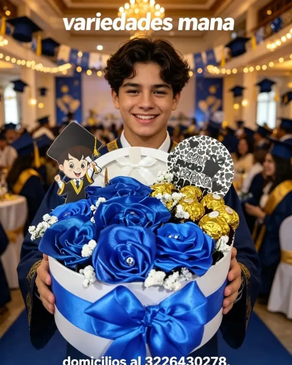 Box Graduación Rosas Azules