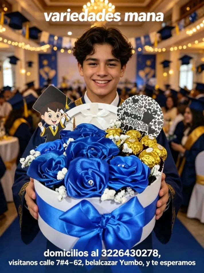 Box Graduación Rosas Azules