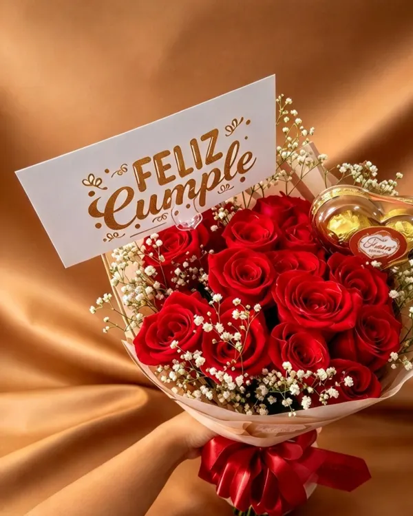 Ramo Feliz Cumple · Rosas Rojas